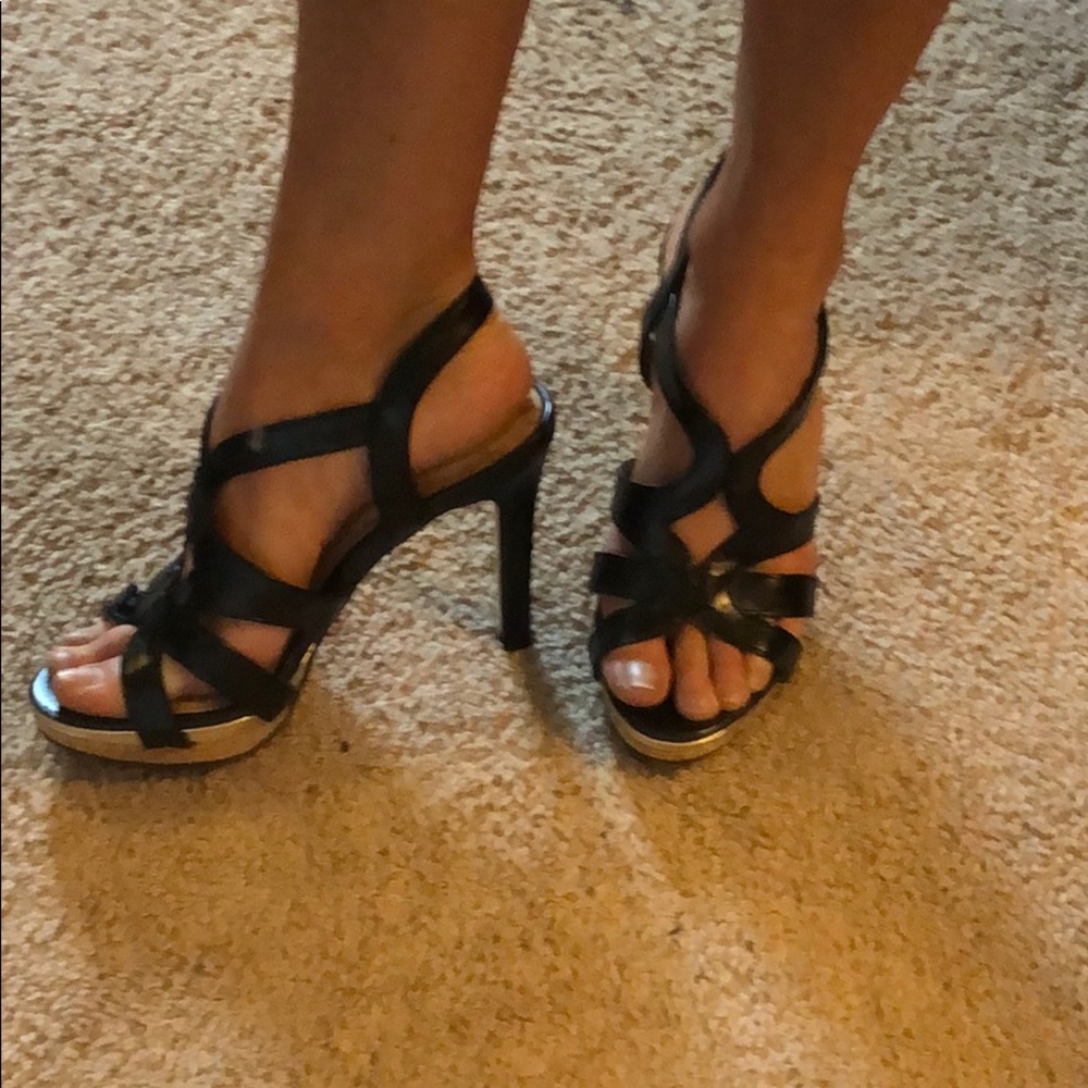 Black Strappy Heels